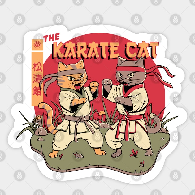 Karate Cat Sticker by NathanRiccelle